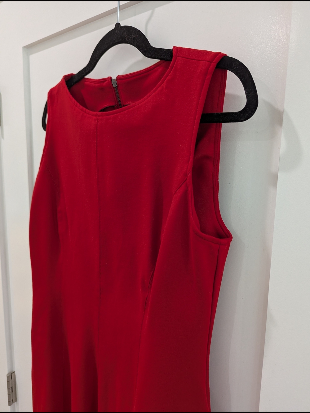 SPANX Sleeveless Red Fit-and-Flare Mini Dress - Picture 2 of 6